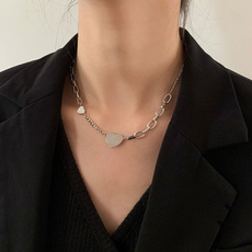 925 sterling silver necklace, clavicle  chain, Fashion, punk necklace