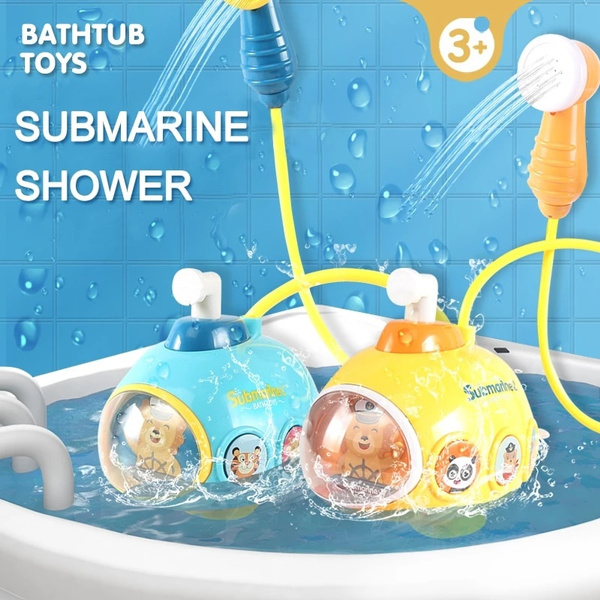Electric Submarine Water Spray Toys Baby Bath Toys Water Game Spray
