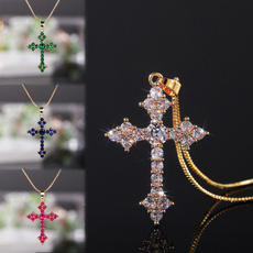 Claws, DIAMOND, gemstonenecklace, Cross necklace