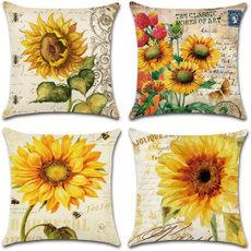 Outdoor, Sunflowers, skull, sofacushioncover