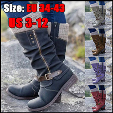 Knee High Boots, Outdoor, fur, Winter