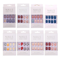 nail decoration, Box, acrylic nails, Shorts