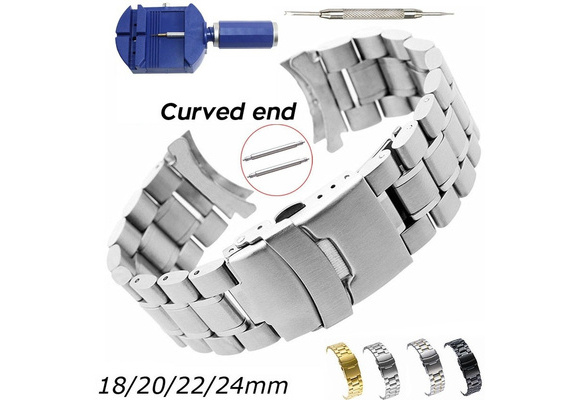 24mm curved discount end watch strap