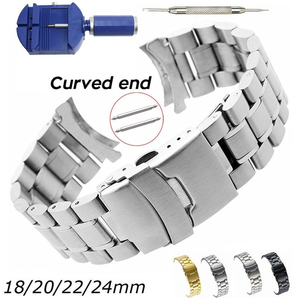 18mm curved end online watch band