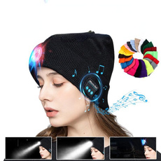 Fashion, led, knitted hat, Headphones