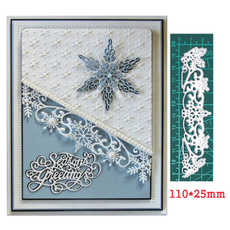 Craft, snowflakelacestripeborderdie, backgrounddie, embossingfolder