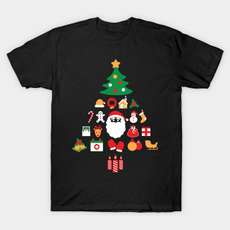Fashion, Christmas, Tree, short sleeves
