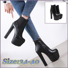 ankle boots, Winter, Womens Shoes, clogsheel