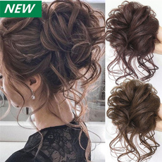 wig, blackbrownblondehair, curlyhairextension, Elastic