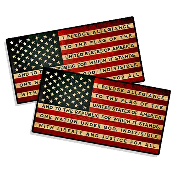 American Flag Pledge of Allegiance Sticker Grunge Vinyl Decal Car Truck ...