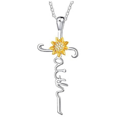 Jewelry, for, Sunflowers, silver plated