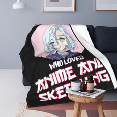 Blankets & Throws, Anime & Manga, camping, Office