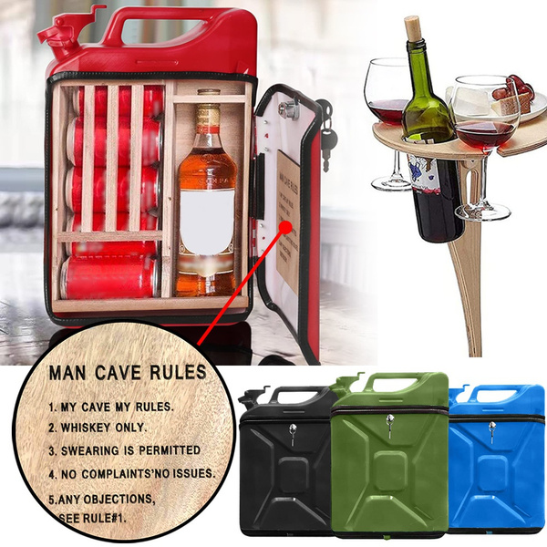 Christmas Canister Bar Mini Bar - My Cave My Rules Personalised Small Bar, Jerry  Can Mini Bar