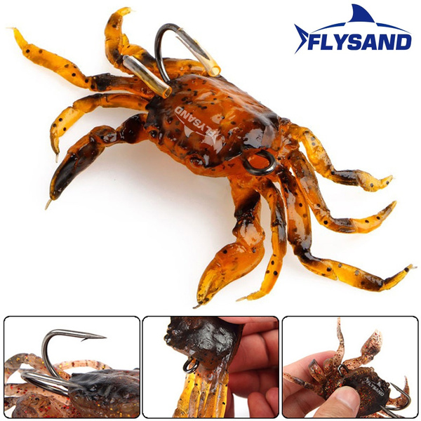 FLYSAND Simulated Crab Baits, Artificial Fishing Lures Tackle