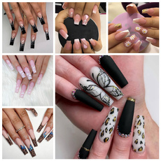 butterfly, acrylic nails, nail tips, Beauty