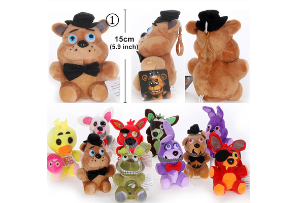 4pcs/lot 15cm Five Nights At Freddy's FNAF Freddy Bear Bonnie Chica Foxy  Plush Pendant Stuffed Toys