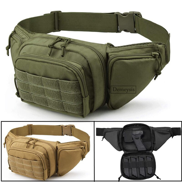 Tactical Gun Case Concealed Pistol Carry Pouch Waist Bag Portable ...