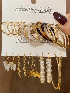 butterfly, earringshoop, Jewelry, Pearl Earrings