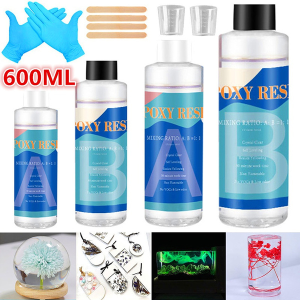 Epoxy Resin Kit Crystal Clear Hardener Kit Easy Mix DIY Supplies