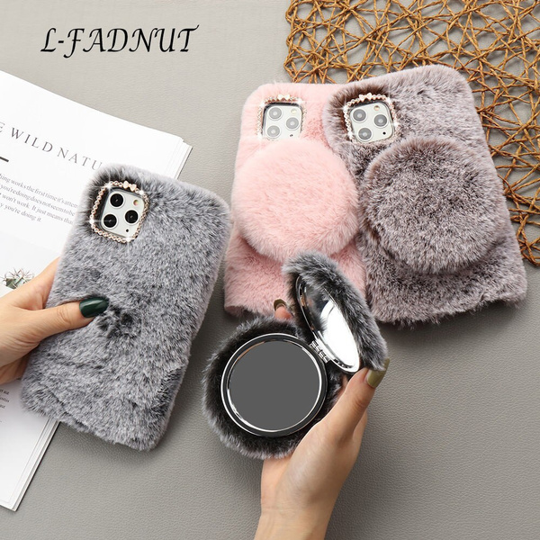 Cute Fluffy Fur Mirror Phone Case For Iphone 13 12 11 Pro Max X Xr Xs 8 Plus 7 6s 6 Plus 13 12 Mini Se Girls Shockproof Bumper Kickstand Cover Wish Cute Fluffy Fur Mirror Phone Case For Iphone 13 12 11 Pro Max X Xr Xs 8 Plus 7 6s 6 Plus 13 12 Mini Se Girls Shockproof Bumper Kickstand Cover Wish