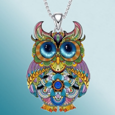 925 sterling silver necklace, Owl, Fashion, Jewelry