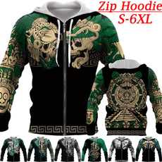 3D hoodies, Men's Hoodies & Sweatshirts, skull, fashion jacket
