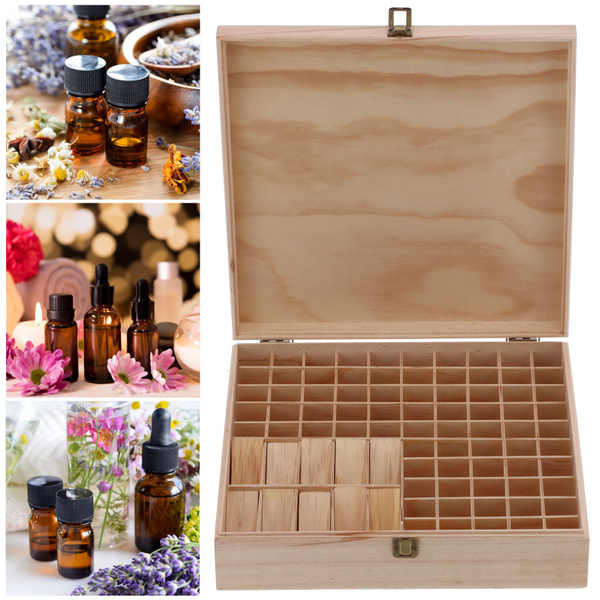 85 Flaschen ätherisches Öl Aufbewahrungsbox Aus Holz Aromatherapie ...