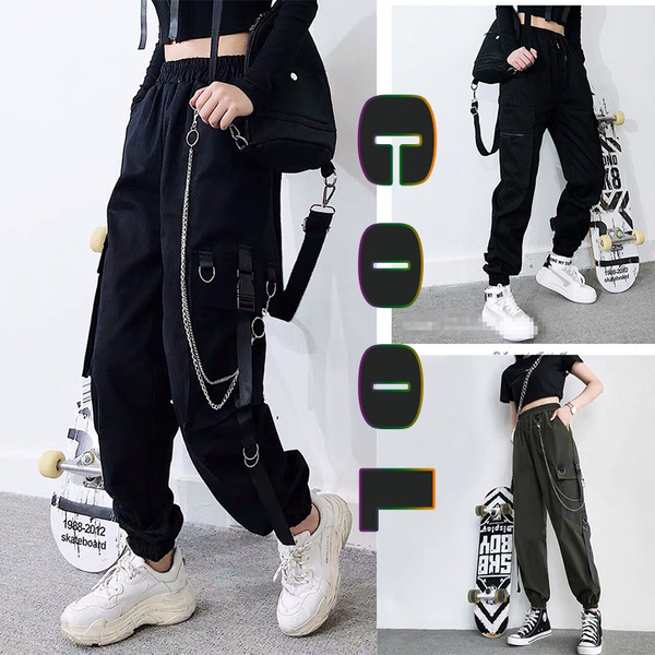 E girl store pants with chain