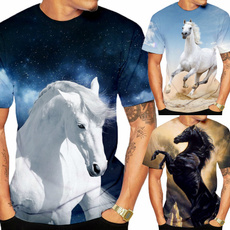 Mens T Shirt, horseprint, Fashion, roundnecktshirt
