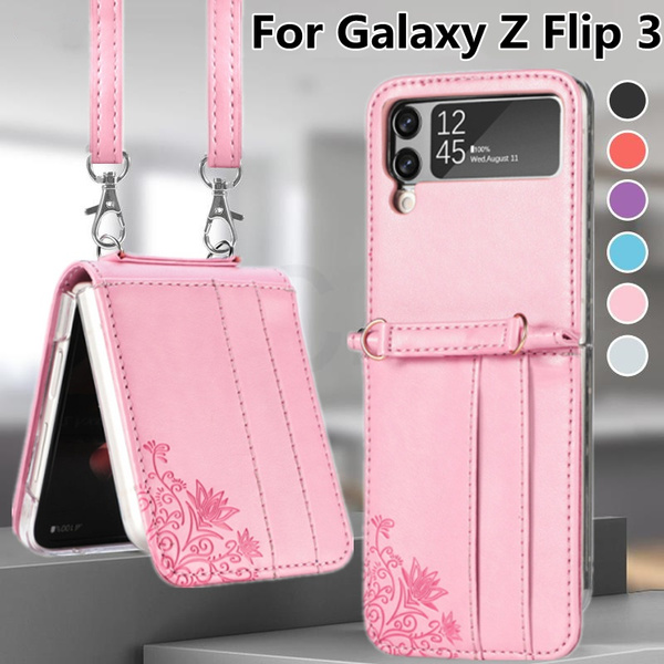 AntiSlip Fashion Leather Wallet Case for Samsung Galaxy Z Flip3 Flip 3