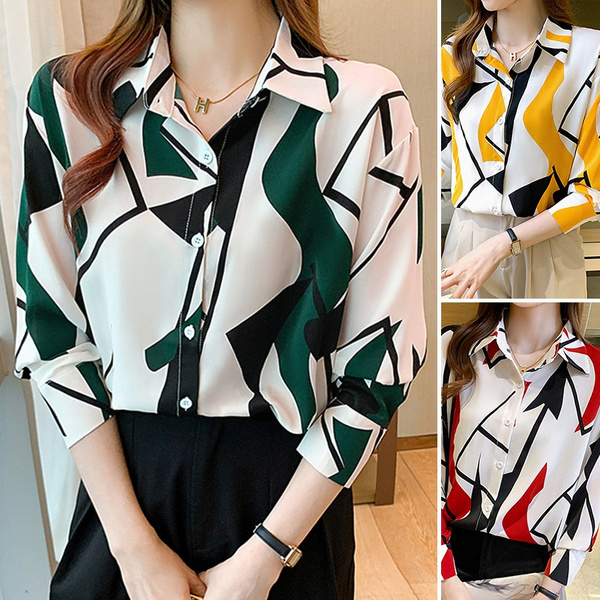 ZANZEA Women Vintage Long Sleeve Floral Printed Blouse Autumn Shirt Elegant  Office Lady Tops Female Blusas Oversized | Wish