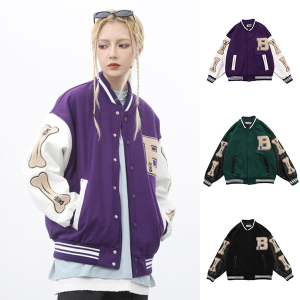 Baseball Jackets Women, Men's Hip Hop Jacket