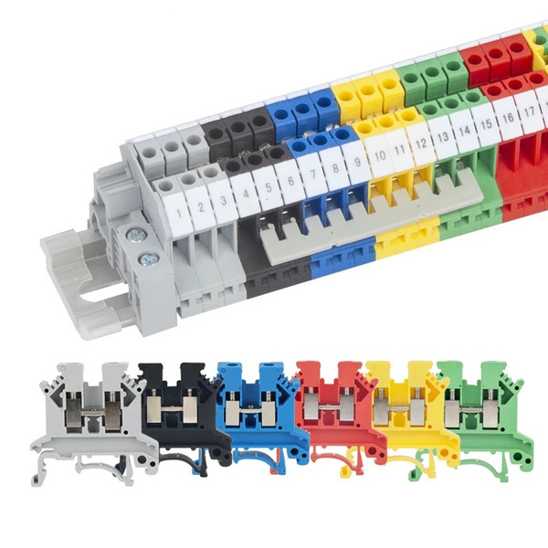 UK2.5B Six Color Universal Screw Feed-through Strip Plug Wire ...