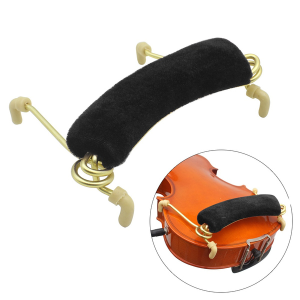 3/4 & 4/4 Violin Shoulder Rest Padded Black Metal Sponge Thick Soft