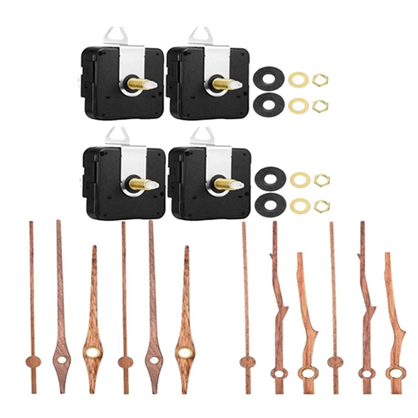 4 PCS Wall Quartz Clock Movement Mechanism DIY Replacement Clock Hands