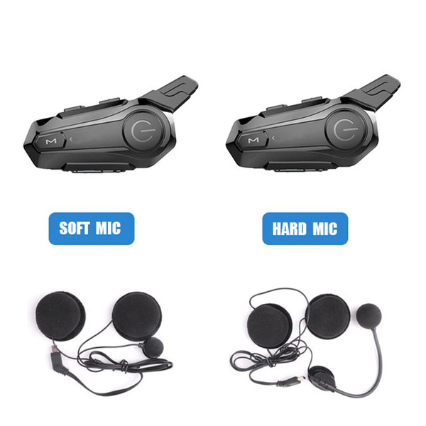 2Pcs Bluetooth Intercom Motorcycle Helmet Bluetooth Headset for 2 Rider