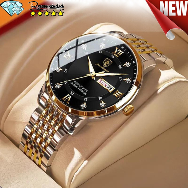 New Casual Sport Chronograph Men s Watches Stainless Steel Band Wristwatch Big Dial Quartz Clock with Luminous Pointers Montre Homme tanche Lumineuse