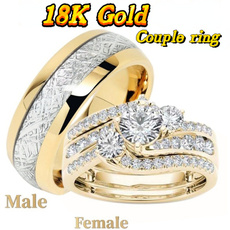 Sterling, Steel, wedding ring, gold