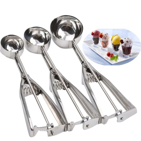 Cookie Scoop Set, Ice Cream Scoop Set, 3 PCS Metal Ice Cream Scoop