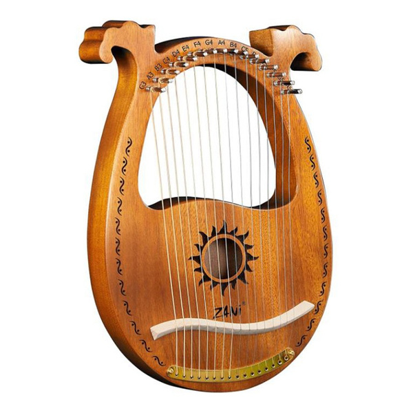 ZANi Lyre Harp,16 String Wood Lyre Harp,16 String Lyre Unique Patterns