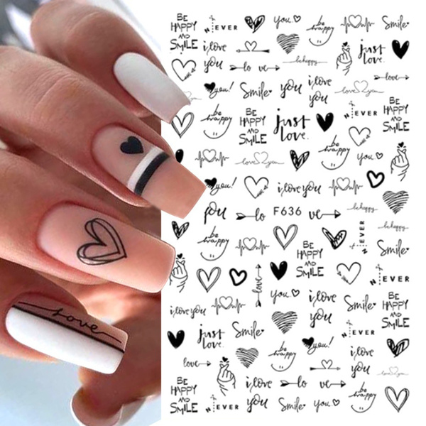 3D Nail Stickers Self-Adhesive Nail Tips Decorations 30 Sheets Nail Art  Accessories Decals Cute Waterproof Nail Stickers 3D DIY Nail Art Stickers  for Women Girls Beauty : Amazon.in: Beauty