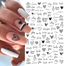 Corazón, nail stickers, Love, Belleza