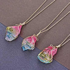 Pendant, crystal pendant, transparentcrystal, Chain