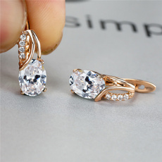 DIAMOND, Gemstone Earrings, gold, Stud Earring