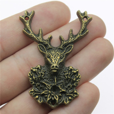Antique, deerpendant, Head, Jewelry
