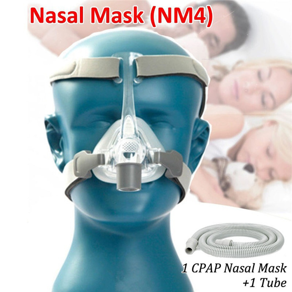 New Nm4 Nasal Mask Cpap Mask with Headgear and an Oxygen Hose for Cpap ...