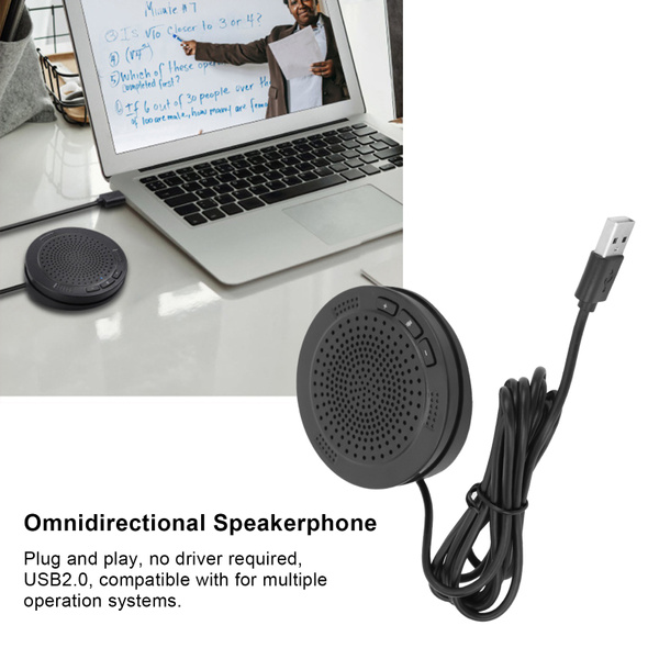 Portable Conference USB Omnidirectional Microphone Computer Desktop ...