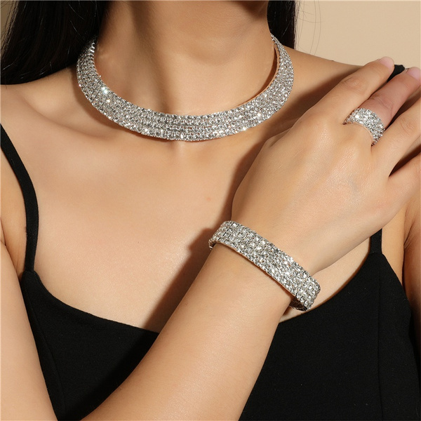 Women (Necklace +Bracelet+Ring+Earrings 