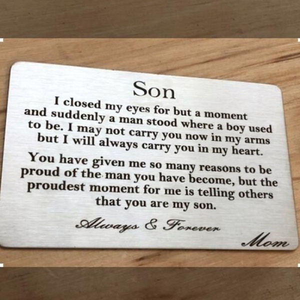 1pc To My Daughter Engraved Metal Wallet Insert Card Inspirational Wallet Card Gift For Birthday Graduation G 601099539051234
