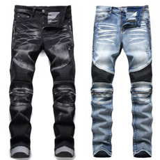 Hip-hop Style, men jeans, motorcyclejean, skinny pants